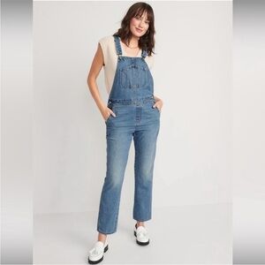NWT! Slouchy Straight Non-Stretch Jean Overalls - Size 12🩷